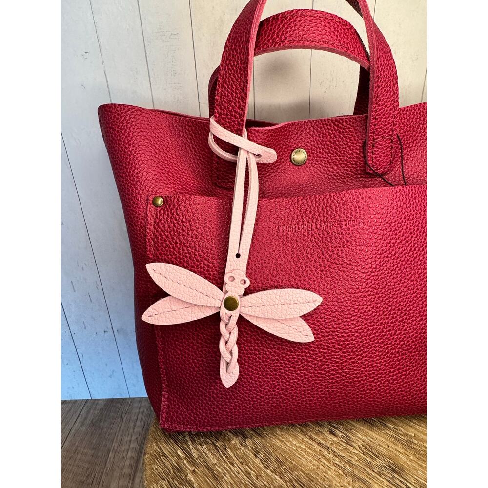Portland Leather Dragonfly Charm PINKABOO Pink Purse Charm FAST SHIP Bag Charm